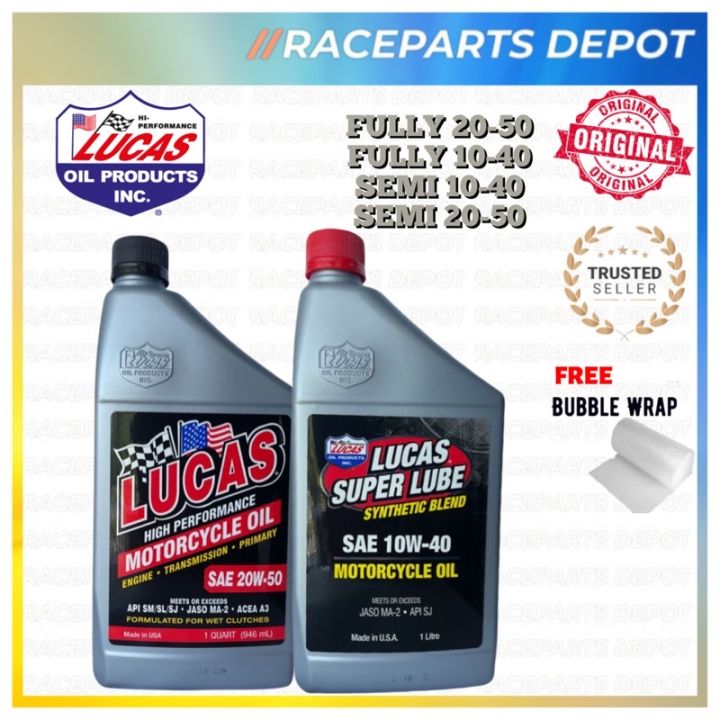 Lucas Super Lube Synthetic Blend And Fully Synthetic Motor Oil Lazada 8324