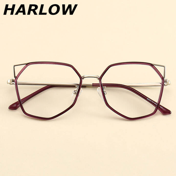 Cat ear glasses frame female myopia ultralight Korean wave irregular
