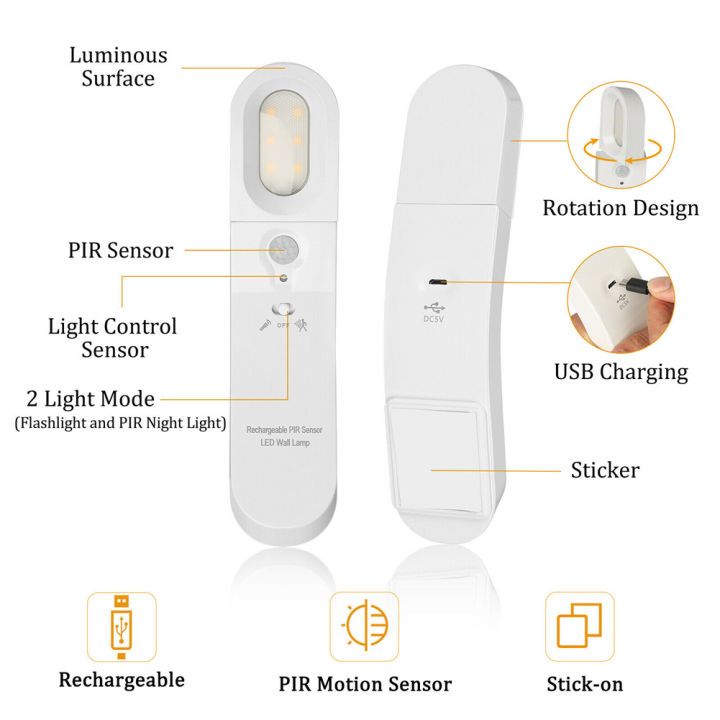 ไฟเซ็นเซอร์เคลื่อนไหวแบบไร้สายแบบชาร์จไฟได้-sb-ไฟ-led-กลางคืนไฟตู้ติดผนังไฟตู้เสื้อผ้า