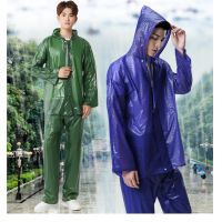 New Raincoat Men Rain Jacket Pants Bicycle Biking Outside Motorcycle Raincoat Waterproof Suit for Fishing Rain Coats +Pants