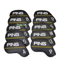 pingg Golf iron cover new product iron set hat cover magnetic suction type club protection cover lychee pattern leather cap cover 2 colors