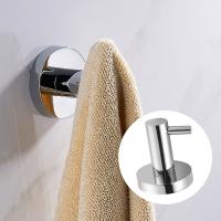 ❖△✐ Bathroom Accessories Coat Hooks Brushed Stainless Steel Solid Metal Wall Hooks