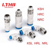 ข้อต่อหมุนนิวเมติกข้อต่อแบบหมุนรอบ KSH KSL NPT M5 1/8 1/4 3/8เกลียวตรงข้อศอกดันเพื่อเชื่อมต่ออุปกรณ์อากาศ6มม8mm1 0มม Fiting Pipa Accesso