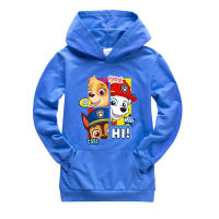 PAW PATROL เสื้อสเวตเตอร์แขนยาวน่ารักสำหรับฤดูใบไม้ร่วง,เสื้อมีฮู้ดสำหรับเด็กอายุ2-16ปีมีกระเป๋าเด็กหญิงเด็กชายเสื้อผ้าเด็กผ้าฝ้าย65% + เส้นใยโพลีเอสเตอร์35% 0000