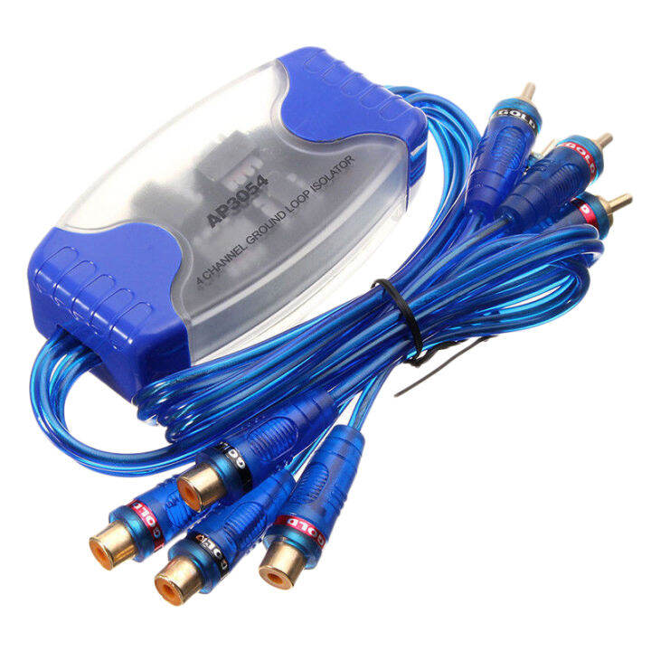 4Channel Rca Audio Noise Filter Suppressor Ground Loop Isolator Car