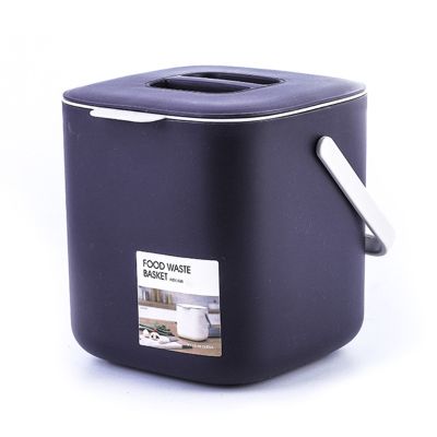 Portable 2 Tier Plastic Kitchen Waste Trash Can with Handle Compost Drainer Bin Dropshipping