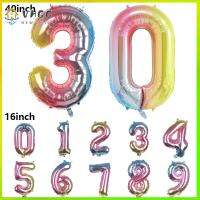 VHGG 16/32/40inch Kids Favors Baby Shower Party Supplies Helium Gradient Color Number Foil Balloon Inflatable Toys