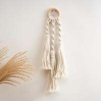 Boho Macrame แขวนผ้าม่านติดผนังฉากหลังตกแต่งศิลปะบนผนังตกแต่งแบบเก๋ไก๋ทันสมัยพู่สำหรับงานปาร์ตี้เครื่องประดับติดผนังห้องนั่งเล่นหอพัก