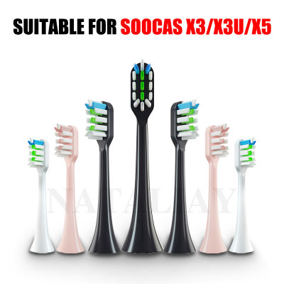 12Pcs หัวแปรงสีฟันไฟฟ้าสำหรับ SOOCAS X3X3UX5 DuPont Soft Bristle หัวฉีดสูญญากาศปิดผนึกบรรจุ