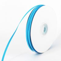 Island Blue Polyester Grosgrain Ribbon 1/8 Inch 3 MM For Home Wedding Handmade Gift DIY Crafts Tape Christmas Decoration Gift Wrapping  Bags