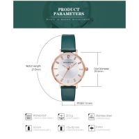 [COD] Bostanten Watch for Woman Fashion Diamond Quartz Leather Watch Relo for Women (Free *1)