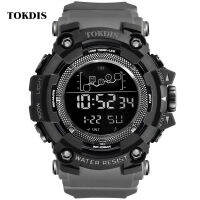 TOKDIS New Fashion Men Orange Multifunction Waterproof Big Dial LED Digital Watch Men Casual Sport Men Watches Relogio Masculino