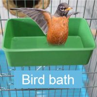 Bird Feeder Cup for Cage Hanging Plastic Water Food Trays for Parakeet Pigeon Poultry Feeding Bird Bath for Small Parrot