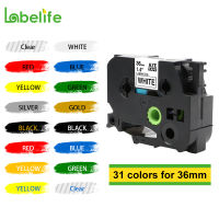 Labelife TZe-261 เทปฉลาก 36 มม.สำหรับเครื่องพิมพ์ฉลาก Brother TZ261 สำหรับเครื่องทำฉลาก PTP710 Labeler tz261 tze-261-JHU STORE