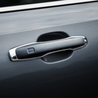 สติกเกอร์ติดมือจับประตูแต่งขอบแต่งรถอุปกรณ์เสริม4ชิ้นสำหรับ Volvo XC60 XC90 S90 2018 2019รถโครเมียมเอบีเอส