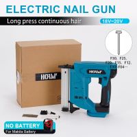 20V Electric Nail Gun Stapler Framing Furniture Straight Staple   Nail Gun Woodworking Power Tools For Makita Battery