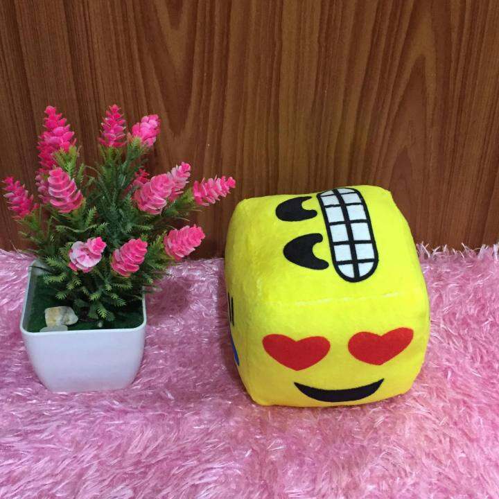 Cute Emoji Dice Stuffed Toy (Yellow) Lazada PH
