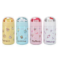 [High-End ถ้วย] Kawaii Sanrios การ์ตูน Hello Cinnamoroll My Melody เด็กถ้วยสแตนเลสฉนวน Tumbler ความร้อนขวดน้ำ