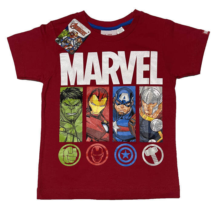 Disney Marvel Avengers Marvel Icon Panel Boys Kids Red T-Shirt | Lazada PH