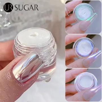 Buy Syorica - White Pearl Chrome Nail Powder Solid Glitter Fairy Shell  Nails Art Powder Holographic Ice Transparent Aurora Moonlight Manicure  Pigment with Tool Online at Best Prices in India - JioMart.