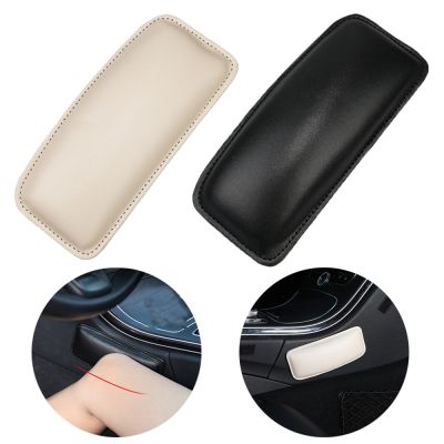 18x8cm PU Leather Car Knee Pad Cushion Auto Interior Pad Elastic Cushion Memory Foam Comfortable Thigh Support Universal