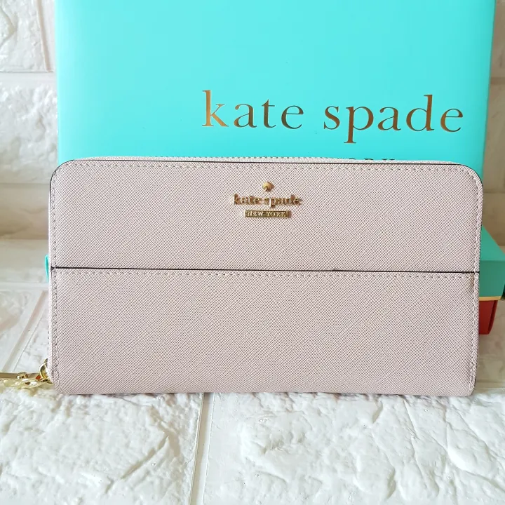 Kate Spade Cameron Street Lacey Classic Leather Zip Around Wallet Pale Pink Lazada PH