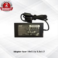 Adapter Acer 19v7.1a *5.5x1.7 Slim / อแดปเตอร์ เอเซอร์ 19v7.1a หัว *5.5x1.7*  แถมฟรีสายไฟ AC *รับประกัน 2 ปี