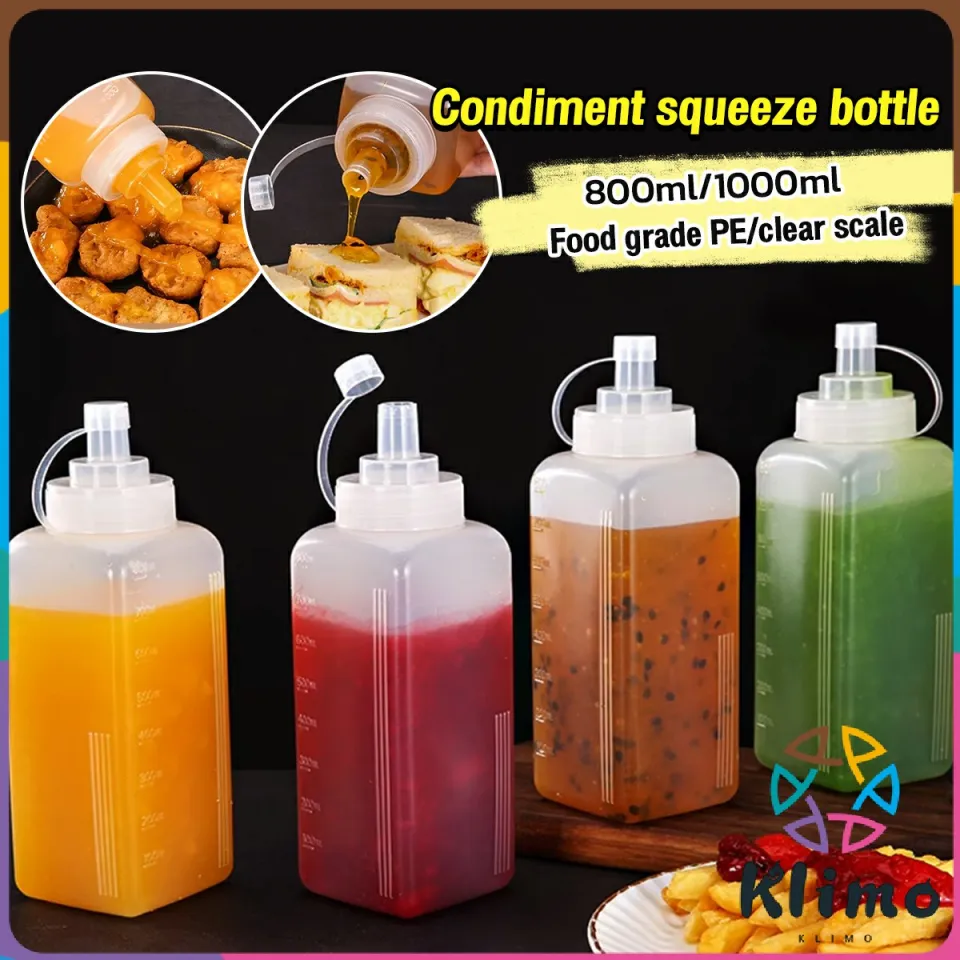 Squeeze Condiment Bottles With Cap Ketchup Sauces Olive Oil Bottle