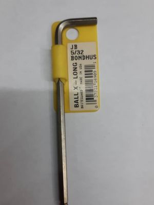 BONDHUS Ball hex Wrench L-Type Size 5/32 "length 107 MM  ประแจหกเหลี่ยม หัวบอล แบเป็นหุน ขนาด 5/32 นิ้ว ยาว 107 มิล ยี่ห้อ BONDHUS  made in japan จากตัวแทนจำหน่าย