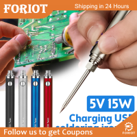 Foriot  ชุดเครื่องเชื่อมเหล็ก  ปากกาอุปกรณ์ช่างเชื่อมอุณหภูมิแบบพกพา5V 15W พร้อมชั้นวางของเหล็กเครื่องเชื่อมเหล็กสาย USB