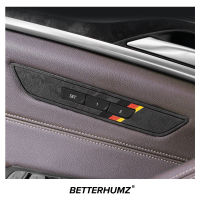 Alcantara สำหรับ BMW G30 G32 Series 5 6ที่นั่งปรับปุ่มสวิทช์แผงกรอบ M Performance สติกเกอร์รถอุปกรณ์ตกแต่งภายใน