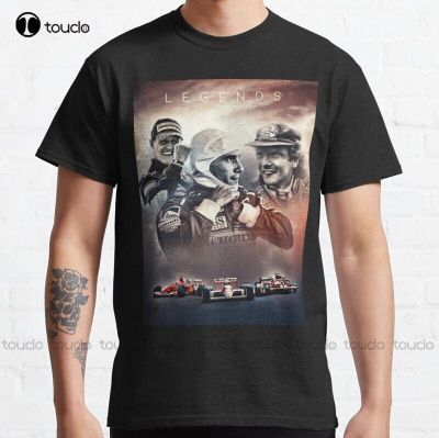 New Wallpaper Ayrton Senna Legend Classic T-Shirt Cotton Tee Shirt S-5Xl Custom T&nbsp;Shirts For Men Custom Aldult Teen Unisex