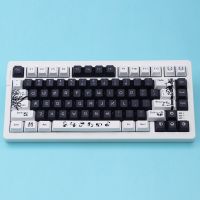 139 keys black and white Panda keycaps cherry profile pbt dub sye key caps pbt for 82 83 84 98 100 104 108 Mechanical keyboard