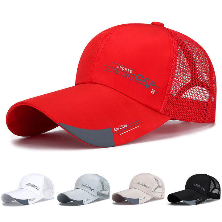 hot-new-sports-caps-outdoor-fashion-mesh-golf-cap-headwear-snapback-sun-visor-hat-headgear-baseball-cap-female-cap-long-brimhat-men