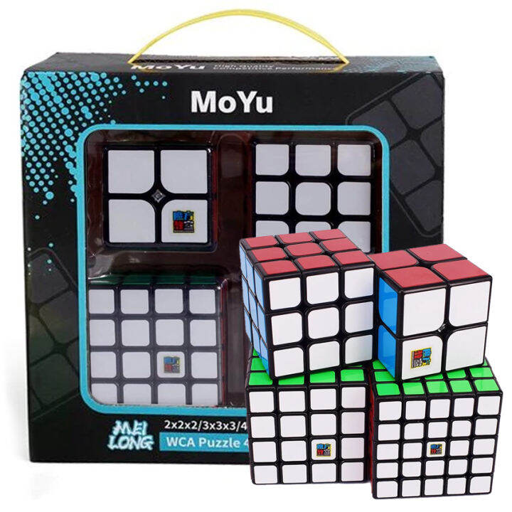 ROXENDA Cubo De Velocidad Bundle Moyu 2x2 3x3 4x4 5x5 Stickerless