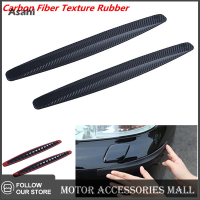 Asahi Motor 2x Black Carbon Fiber Texture Anti-RUB Protector รถ SUV bumper EDGE GUARD Strip