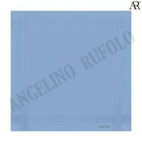 ANGELINO RUFOLO Handkerchief (ผ้าเช็ดหน้า) ผ้า 100% COTTON คุณภาพเยี่ยม ดีไซน์ Plain สีฟ้า/สีน้ำตาล/สีเลือดหมู/สีเทา/ขาว