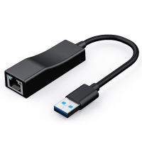 1 Piece USB to Ethernet Adapter USB 3.0 to Gigabit Ethernet Adapter LAN Network Adapter Driver Free Compatible for MacBook, Surface Pro