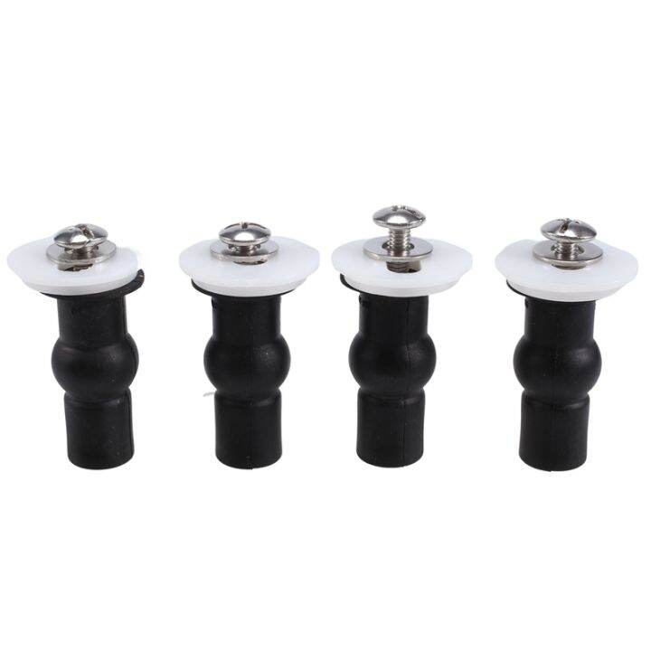 4 Pack Toilet Seat Screws Toilet Seat Hinges Bolt Expanding Rubber Top Nuts Screw Fixings Fix WC