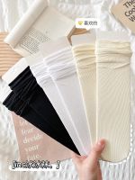 ❧ White socks for women summer thin summer ice socks Internet celebrity ice silk black stockings with small leather shoes