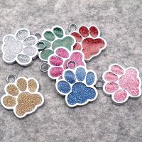 20Pcs Custom Dog Tag Personalized Engraved Pet Puppy Cat ID Collar Tags Stainless Steel Paw Pet Accessories Dogs Cat Pet shop