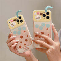 3D แฟชั่นลายขวดชานมรูปการ์ตูนน่ารักสำหรับ IPhone14 13 12 11 Pro Max เคสโทรศัพท์เป็นคู่