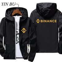 《Qinghe Yi Fang》ผู้ชาย39; S Binance แลกเปลี่ยนเหรียญ Crypto สบายๆซิปเสื้อกันลมนักบินเสื้อบางเสื้อกันลมเครื่องบินทิ้งระเบิดแจ็คเก็ตคลุมด้วยผ้ากีฬาทนกว่า7XL