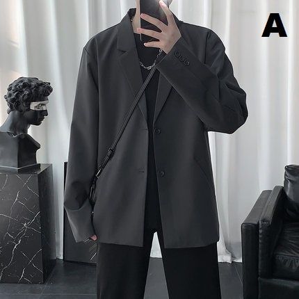 men-evening-clothing-black-loose-fashion-blazer-suit