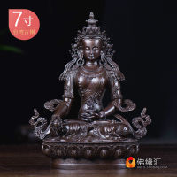 Authentic Guarantee Buddha รูปปั้นพระพุทธรูปทิเบต,พระพุทธรูปโบราณขนาด7นิ้วสีบรอนซ์แบบโดมสำหรับตกแต่งบ้าน