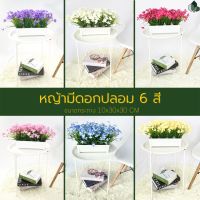 ราคาพิเศษ ต้นไม้ปลอม ต้นหญ้าปลอมมีดอก สูง 30 CM ส่งไว ต้นไม้ ต้นไม้ประดับ ต้นไม้ฟอกอากาศ ไม้ด่าง