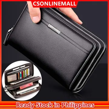 CSONLINEMALL Retro Men Wallet PU Leather Grid Wallet Short Purse