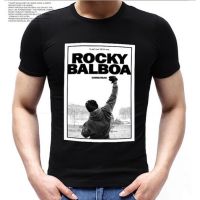 เสื้อยืดโอเวอร์ไซส์เสื้อยืดแฟชั่น พิมพ์ลาย Rocky Balboa สําหรับผู้ชายS-4XL  T6LL