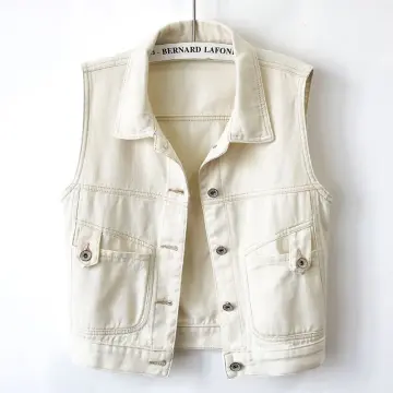 Target, white stretch denim vest, jacket, FUC, size 9, – DaisyChainClothing