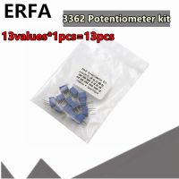 【CW】 13valuesx1pcs 13pcs 3362P 100R 1M ohm 3362 Potentiometer 105 Multiturn trimming potentiometers kit